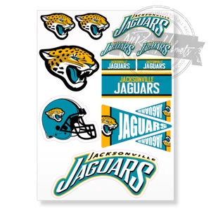 Jacksonville Jaguars NFL Football High Quality Printed Vinyl Decal Sticker Set - Picture 1 of 4