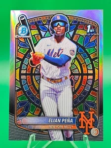 Bowman-Chrome Prospects BCP-155 2025 Elian Peña grabado en vidrio variación - Imagen 1 de 2