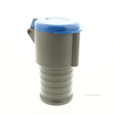 CEWE Gray Pin and Sleeve Receptacle w/Blue Lid 32A 200-250V 6H IP44 CSG232-6 - Image 1 of 4