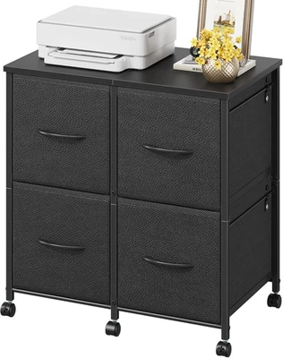 Archivador lateral de 4 cajones, archivador móvil para impresora grande, hogar fuera Foto 1 de 4