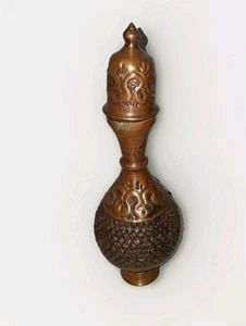 Vaso inciso 10"h con coperchio in rame urna persiana vaso - Foto 1 di 10