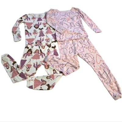 Набор из 4 пижам с принтом принцессы и лошади Just One You от Carter's 4T - Изображение 1 из 4