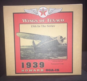 ERTL WINGS OF TEXACO T-49 1939 HOWARD DGA-15 1:38 SCALE DIE-CAST METAL AIRPLANE - Bild 1 von 5