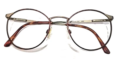 Safilo Team 3686 Vintage Tortoise Metal Round Eyeglasses Frames 51-20 140 Italy - Image 1 of 4