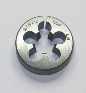 RDGTOOLS 9/16"x 16tpi BSF DIE LEFT HAND THREAD MYFORD - Picture 1 of 3