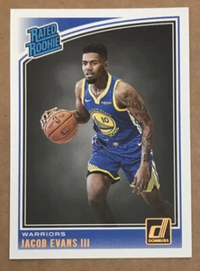 Baloncesto Panini Donruss 2018-19 Jacob Evans III Warriors clasificación novato RC #178! - Imagen 1 de 2