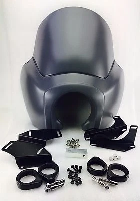 One Piece T-Sport Fairing 49mm (Mid-Glide) Fiberglass Softail,  Dyna Street Bob Foto 1 de 4