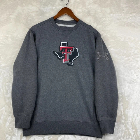 Texas Tech Red Raiders Under Armour Sweatshirt Mens Medium Gray Storm Coldgear Cover