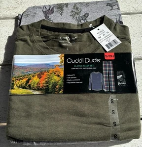 NWT Cuddl Duds Classic Sleep Set sz SM crew neck tee & PJ pants wild animal - Picture 1 of 3