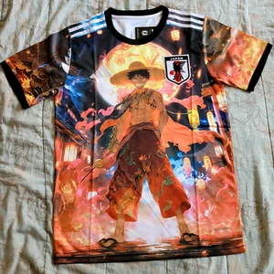 Rare Japan Soccer Jersey Concept One Piece Luffy Anime Edition S,M,L,XL,XXL - Picture 1 of 27