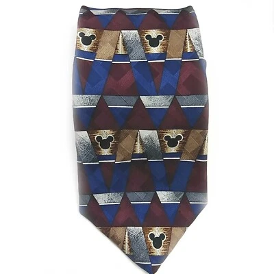 Галстук Mickey Inc силуэт Mickey Mouse шелк многоцветный 4 x 60 Disney - Изображение 1 из 2