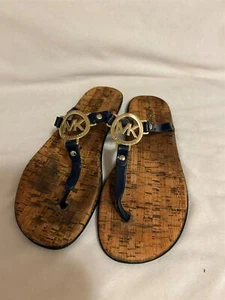 MICHAEL KORS---WOMENS SANDALS---SIZE 8---BLUE--SHOWS SOME WEAR - Picture 1 of 4