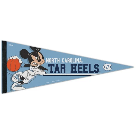 NORTH CAROLINA TAR HEELS MICKEY MOUSE DISNEY ROLL UP PENNANT 12"x30" WINCRAFT Cover