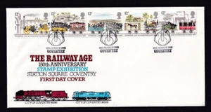 1980 Liverpool & Manchester Railway tamp Exhibition Coventry DF OFFICIAL FDC - Picture 1 of 1