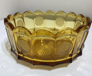 Vintage Bernstein Fostoria Münzschale überbackenes Glas 7,5" George Washington Liberty Bell - Bild 1 von 7