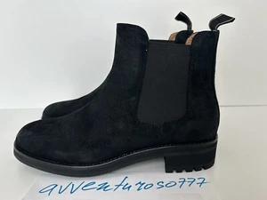 $198 NEW Polo Ralph Lauren Bryson Men’s 9 Black Suede Leather Chelsea Boots - Picture 1 of 8