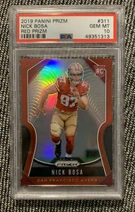 Panini Prizm Nick Bosa Red Prizm #311 2019 PSA 10 gemas como nuevo - Imagen 1 de 2