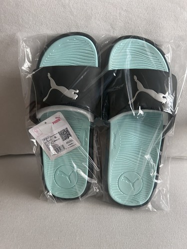 Sandali casual donna neri e verdi come nuovi Puma Cool Cat 2.0 Slide taglia 9