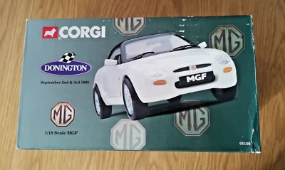 Corgi MG MGF Donington 1995 -White 1:18 Diecast Model  - Image 1 of 4
