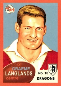 2016 ST GEORGE DRAGONS NRL Card GRAEME LANGLANDS Illawarra - Picture 1 of 2