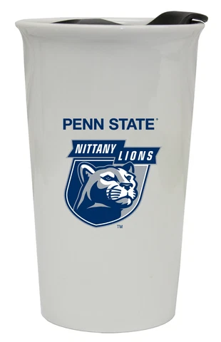Penn State Nittany Lions Double Walled Ceramic Tumbler Set-NCAA Travel Mug 2pk Cover