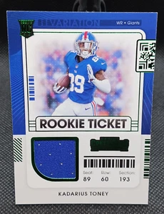 2021 Contenders Rookie Ticket Green Foil - Kadarius Toney RC #RSV-KTO NY Giants - Picture 1 of 2
