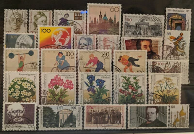 Germany 1991 Complete Year Set Used plus single stamps from souvenir sheets - Image 1 of 4