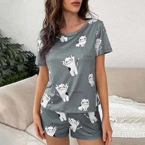 2 piece Pyjamas set women Night sleepwear and Loungewear - Picture 1 of 14