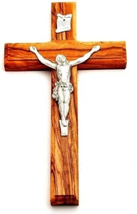 Jerusalem Olive Wood Cross Made in Bethlehem size 20 cm - Picture 1 of 2