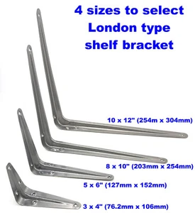 8PC 8x10" 90 degree L Shape London Bracket Home Shelf Wall Mounted Angle Support - Picture 1 of 18