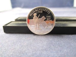 2000-S CLAD Quarter MASSACHUSETTS Deep Cameo Mirror Proof Upper Grades arb - Picture 1 of 3