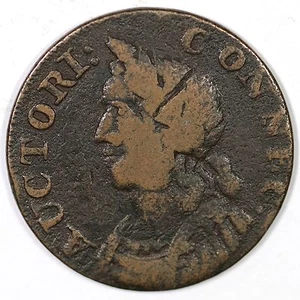 1786 5.3-N R-3 Hercules Head Connecticut Colonial Copper Coin - Picture 1 of 2