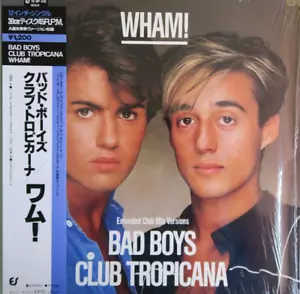 MINT Wham Bad Boys Japan 12'' vinyl Lp 1983 w Obi Calendar George Michael rare - Picture 1 of 3