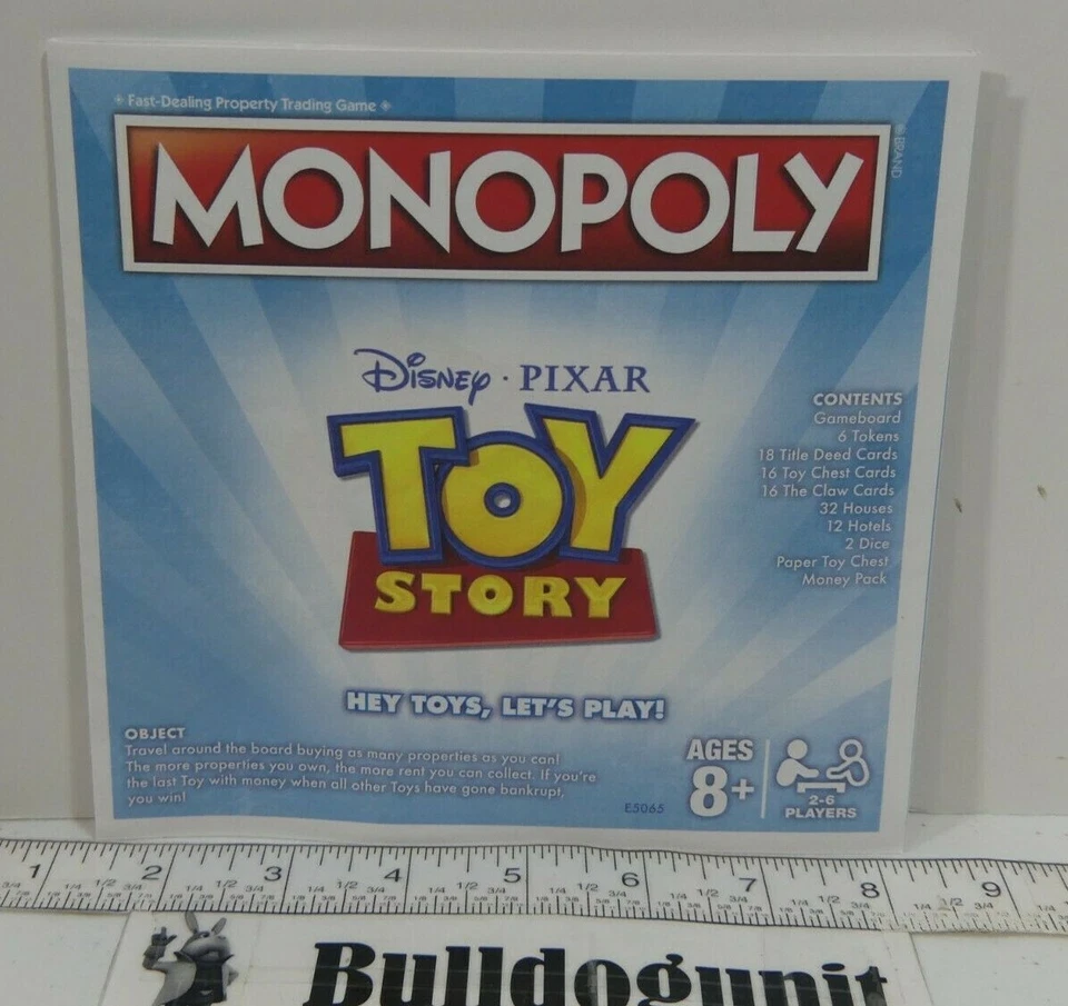 2018 Monopoly Toy Story Board Game Replacement Instruction Manual Part Only - Image 1 of 1