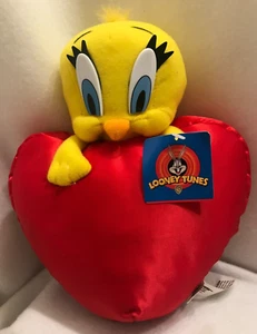 Valentine Looney Tunes Tweety Bird Plush Stuffed 10" Toy Animal 1997 Vintage - Picture 1 of 4