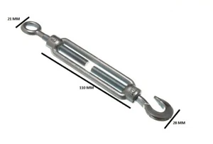 Spurstange Draht Sieb Spanner Haken - Ösen Zp 8mm Packung Größe 20 - Bild 1 von 1