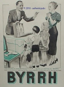 PUBLICITE BYRRH NOUVELLE PRESENTATION MALLETTE 3 BOUTEILLES DE 1935 FRENCH AD - Imagen 1 de 1