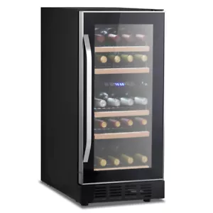 Dual Zone Wine and Beverage Refrigerator,26 Bottle Wine Fridge w/Independent Tem - Picture 1 of 14