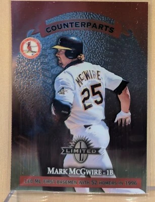 Donruss Limited Exposition 1997 no brillante #64 Mark McGwire Andrés Galarraga raro Foto 1 de 2