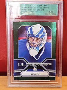 2012-13 ITG Ultimate Memorabilia 12TH Edition Emerald 35/60 Roberto Luongo