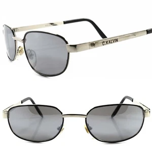 C.KALVIN - Genuine Vintage 80s Urban Fashion Mens Silver Rectangle Sunglasses - Picture 1 of 4