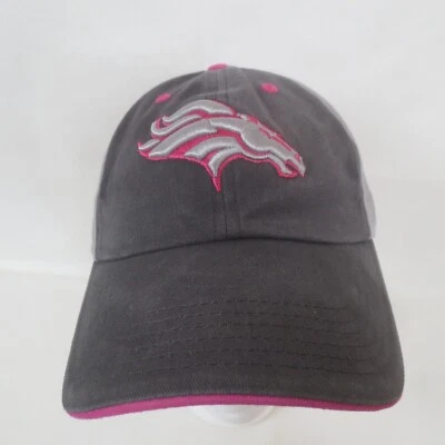 Denver Broncos NFL Equipo Ropa Correa Espalda Sombrero Gorra Mujer Gris Rosa Bordado Foto 1 de 4