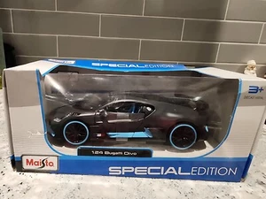 2020 Maisto Special Edition Bugatti Divo Flat Black 1:24 Diecast NOS - Bild 1 von 1