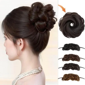 Hair Bun Donut Self-Winding Ball Head Wig Flower Bud Hair Bun Women - Picture 1 of 16