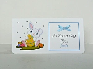 Easter Money/Gift Wallet Pink or Blue Personalised - Picture 1 of 10