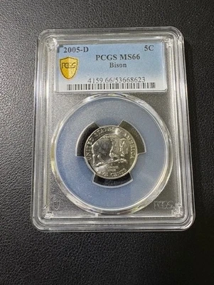 2005D, Bison Nickel MS66 PCSG certification #53668623 circulated - Image 1 of 3