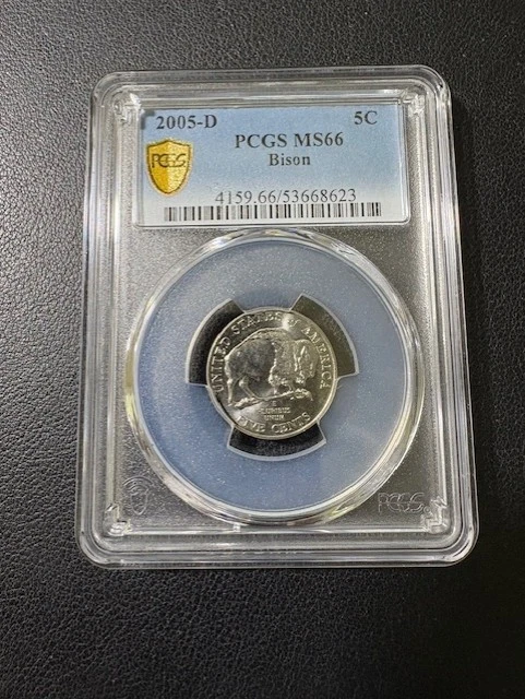 2005D, Bison Nickel MS66 PCSG certification #53668623 circulated - Image 1 of 3