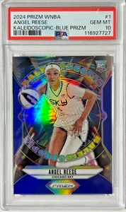 2024 WNBA PRIZM BLUE KALEIDOSCOPIC #5/49! JESEY NUMBER RC ANGEL REESE PSA 10 GEM - Picture 1 of 2
