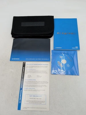 Conjunto manual do proprietário Honda Civic 2015 com estojo frete grátis  - Imagem 1 de 4