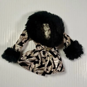 Barbie Clon Noche Abrigo Chaqueta por Lucky Ind Co Hilo Dorado 11” Muñeca Ropa - Imagen 1 de 3